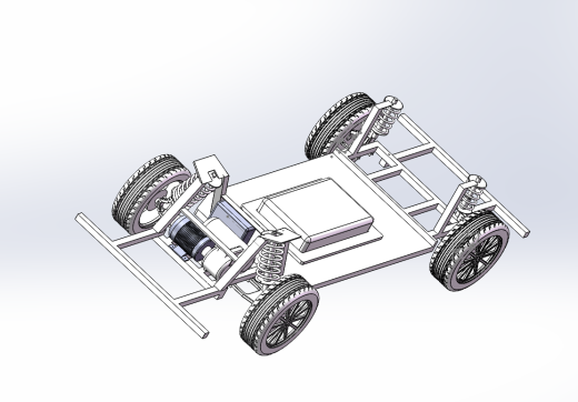 电动汽车底盘三维模型SolidWorks三维模型缩略图
